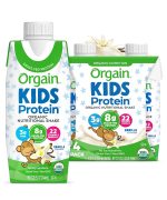 Orgain Organic Kids Nutritional Protein Shake, Chocolate - Kids Snacks with 8g Dairy Protein, 22 Vitamins & Minerals, Fruits & Vegetables, Gluten Free, Soy Free, Non-GMO, 8.25 Fl Oz (Pack of 12)